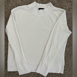 Monrow Women’s Long Sleeve White Waffle Thermal Shirt